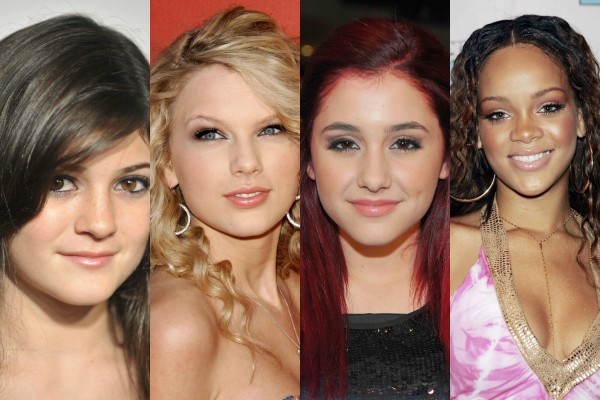 Kylie Jenner, Taylor Swift, Ariana Grande e Rihanna  (Foto: Getty Images)