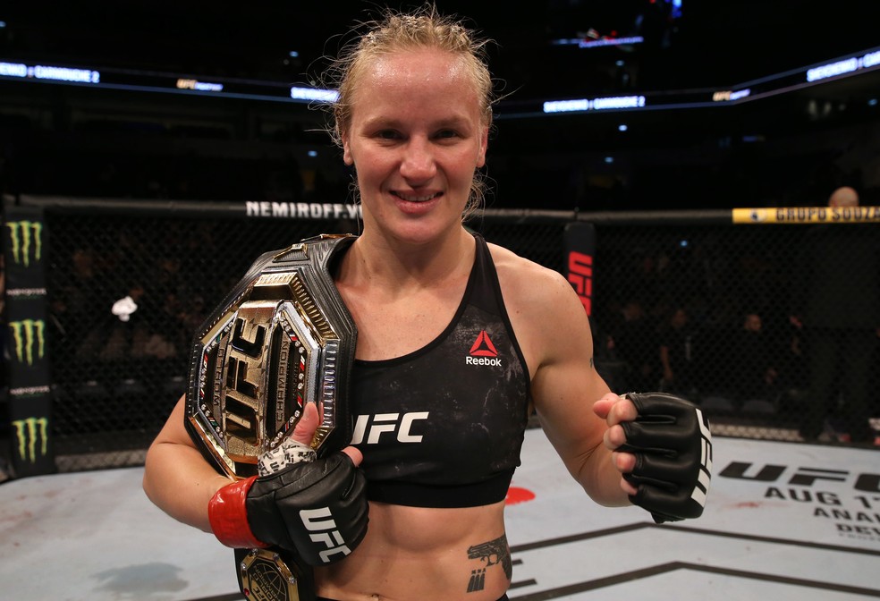 Valentina Shevchenko é a atual campeã peso-mosca do UFC — Foto: Getty Images