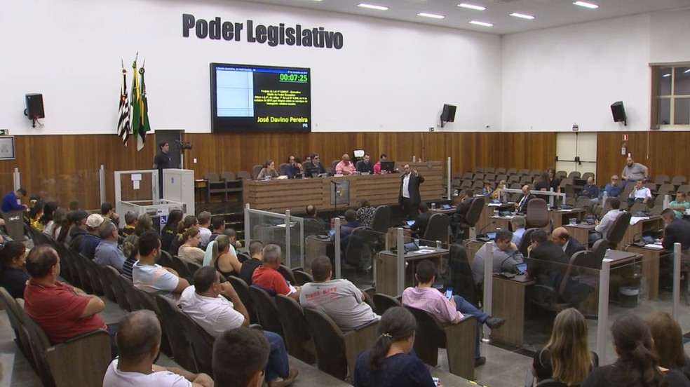 Sessão aconteceu nesta segunda-feira (27), em Itapetininga (Foto: Reprodução/TV TEM)