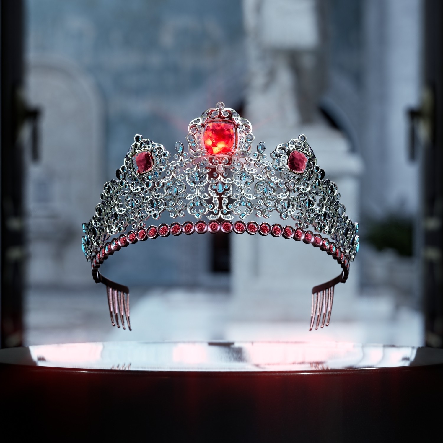 Coroa da Collezine Genesi, primeira coleção de alta costura digital da Dolce & Gabbana (Foto: Divulgação)
