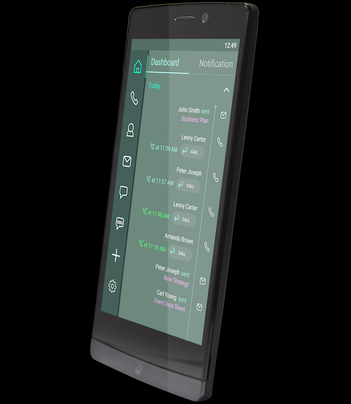 GranitePhone tem sistema operacional simplificado, a partir do Android, para aumentar a segurança (Foto: Divulgação/Sikur)