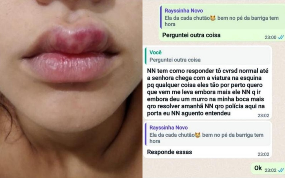 Adolescente é agredida por companheiro, em Jataí, Goiás — Foto: Divulgação/Polícia Militar