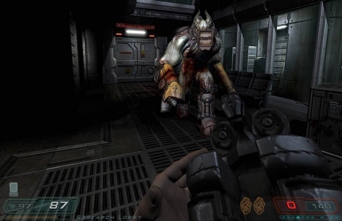 Doom 3: Resurrection of Evil manteve o estilo de Doom 3 mas consertou alguma coisas (Foto: Reprodução/GameFaqs)