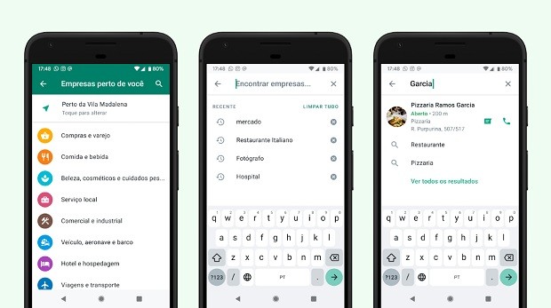Empresas podem se cadastrar para aparecer na nova funcionalidade do WhatsApp (Foto: Divulgação)
