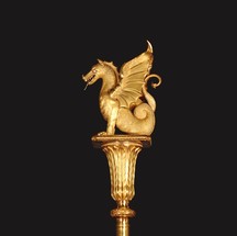 Cetro do ouro e brilhantes: Usado pelos imperadores D. Pedro I e Dom Pedro II — Foto: Divulgação