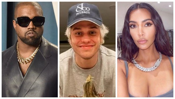 Kanye West, Pete Davidson e Kim Kardashian (Foto: Instagram)