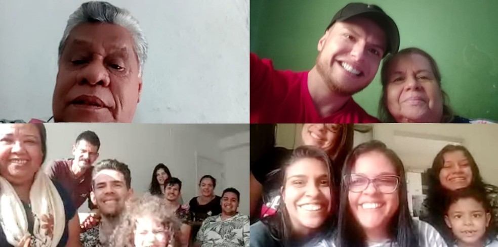 Enquanto n&atilde;o pode se ver pessoalmente, fam&iacute;lia usa tecnologia para manter contato e se conhecer &mdash; Foto: Arquivo Pessoal