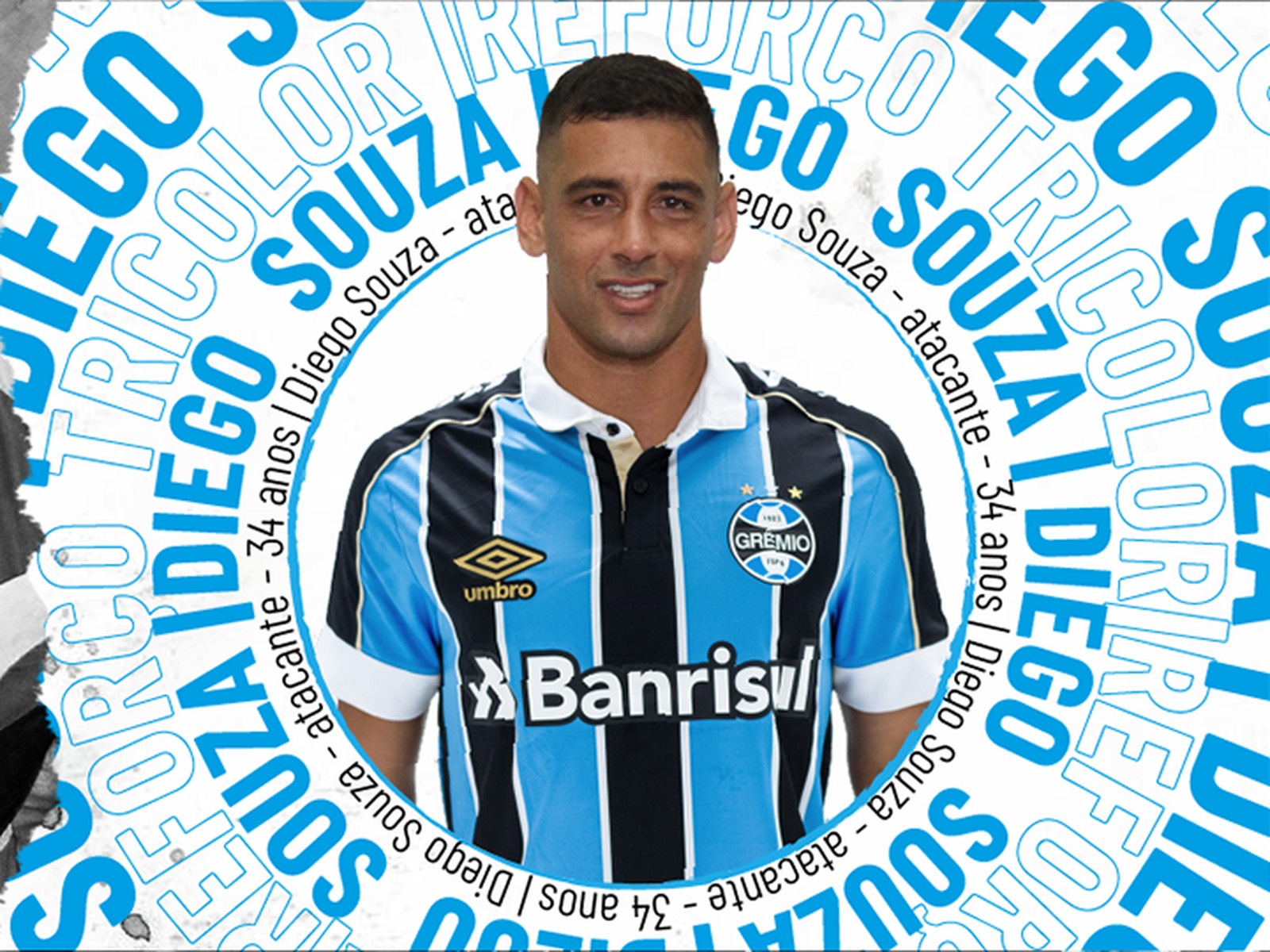 Grêmio confirma contratação de Diego Souza por uma temporada