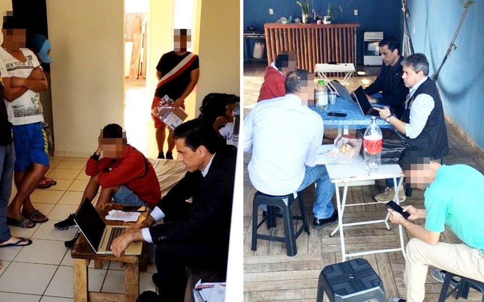 Doze venezuelanos são resgatados de trabalho análogo ao de escravo em Cafelândia — Foto: MPT/Divulgação