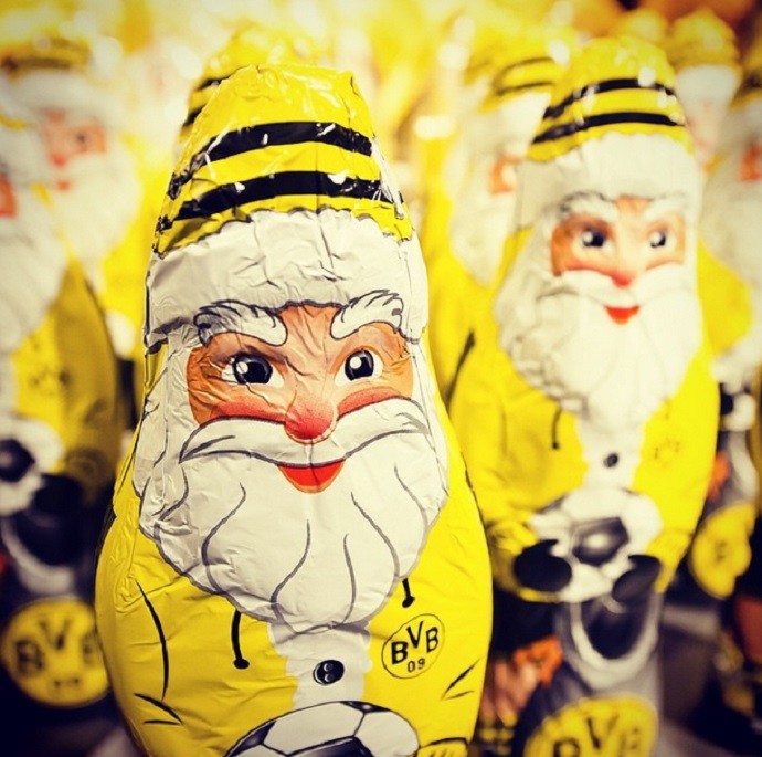 Bonnet De Noël Officiel Borussia Dortmund BVB - Noir Et Jaune - 100% Polyacrylique - Pour Supporters