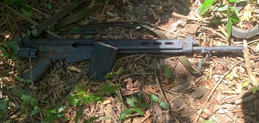Fuzil comprado legalmente por atirador desportivo de Getúlio Vargas — Foto: Polícia Civil/Divulgação