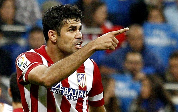 Diego Costa gol jogo Atlético de Madri contra Real Madrid (Foto: EFE)