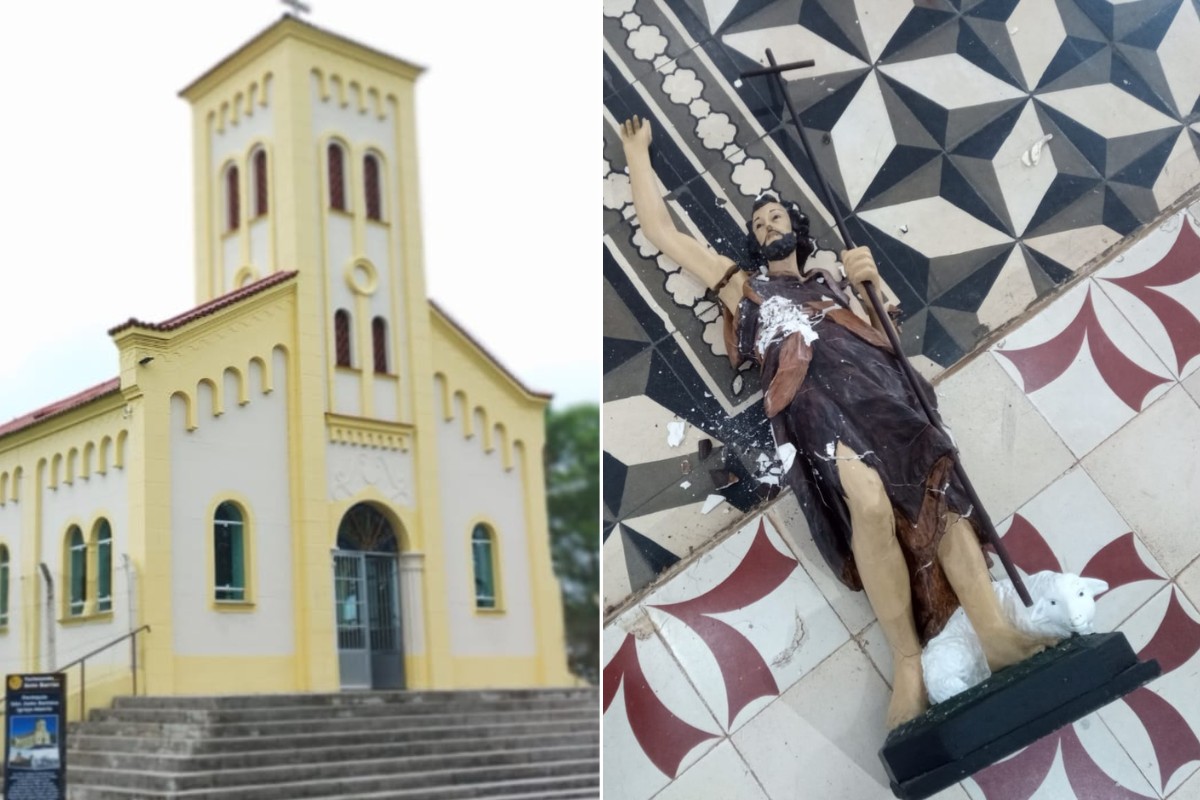 Imagens de santos históricas são quebradas com picareta no interior de SP: 'intolerância religiosa', diz padre