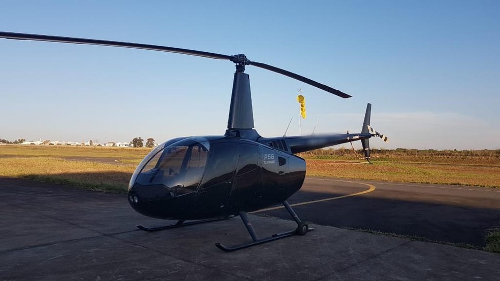 Aeronave apreendida pela Pol&iacute;cia Civil durante a&ccedil;&atilde;o contra o tr&aacute;fico internacional &mdash; Foto: Divulga&ccedil;&atilde;o/ Pol&iacute;cia Civil