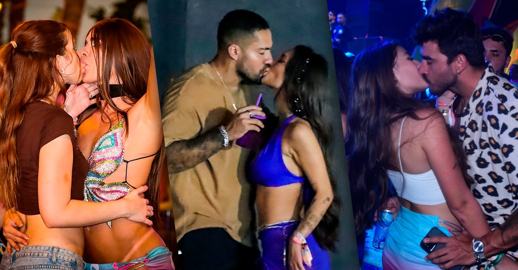 Farofa da Gkay: veja os beijos picantes no segundo dia de festa — Foto: AgNews