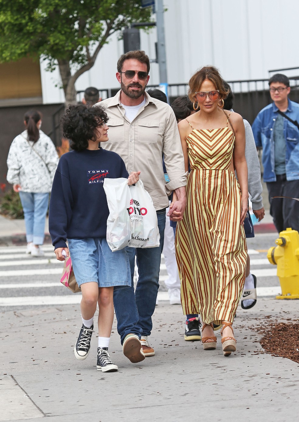 Ben Affleck, Jennifer Lopez, Max e Emme &mdash; Foto: The Grosby Group