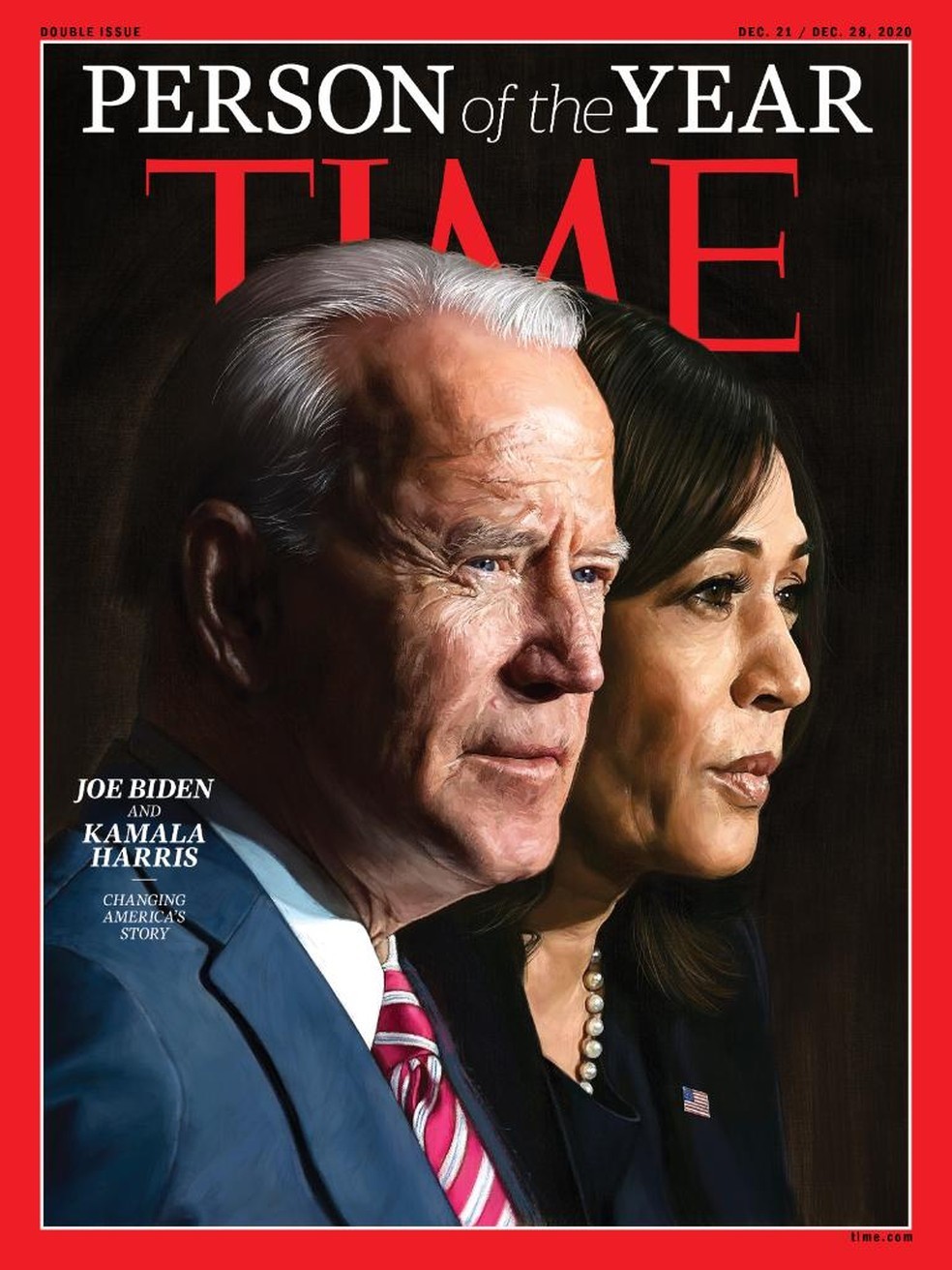 Joe Biden e Kamala Harris  (Foto: Time Reprodução/Twitter/Magazine)