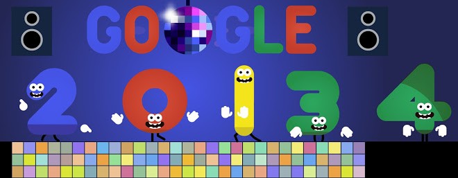 Doodle do Google para o Ano Novo de 2013 para 2014 (Foto: Reprodução/Google)