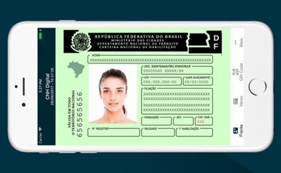 Versão digital da CNH tem mesmo valor jurídico que o do documento impresso — Foto: Divulgação/Serpro