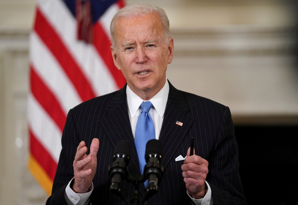 Presidente dos EUA Joe Biden em entrevista coletiva na Casa Branca em foto de 2 de março de 2021 — Foto: Kevin Lamarque/Reuters