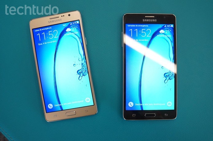 Galaxy On7 vem com processador quad-core e 8 GB de espaço interno (Foto: Thassius Veloso/TechTudo)