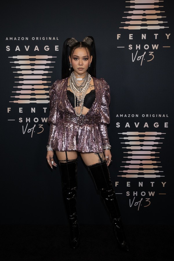  Bella Poarch no desfile da Savage X Fenty Vol.3 (Foto: Getty Images)