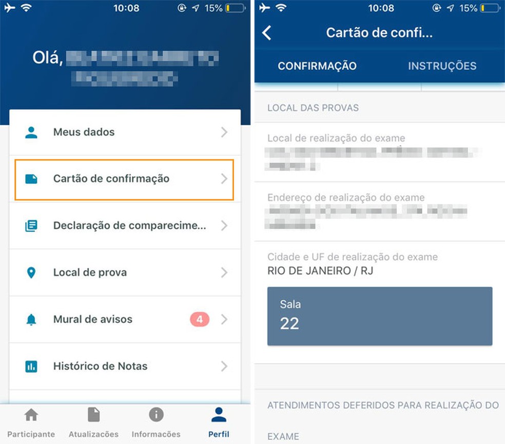 Abra o cartão de confirmação — Foto: Reprodução/Pedro Cardoso