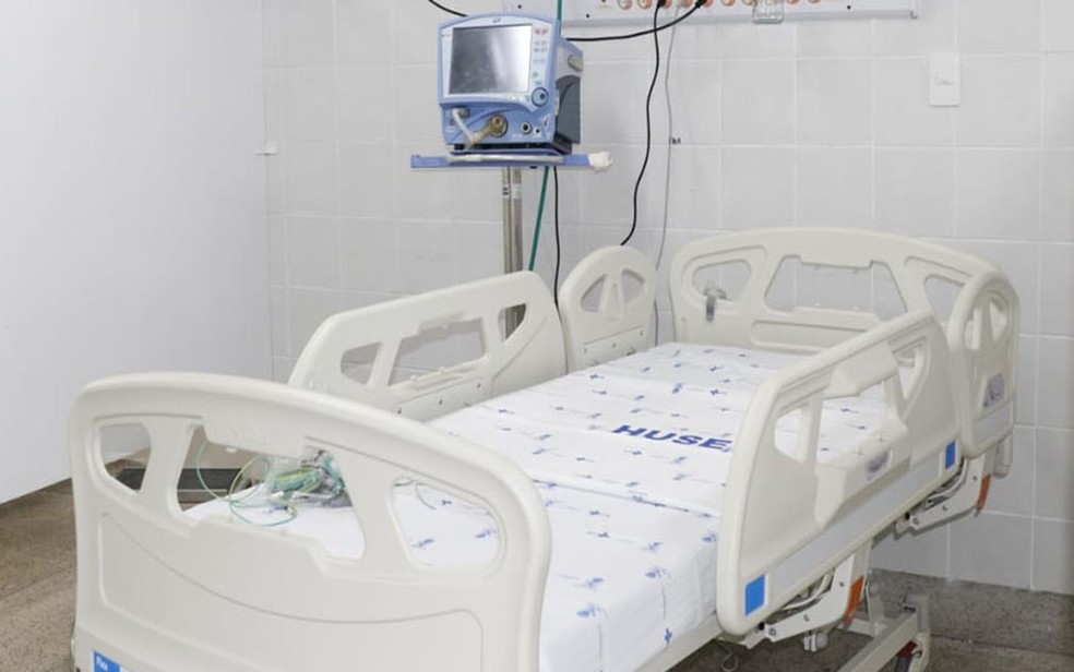 Leito para a Covid-19 no Hospital de Urgência de Sergipe — Foto: ASN/Divulgação