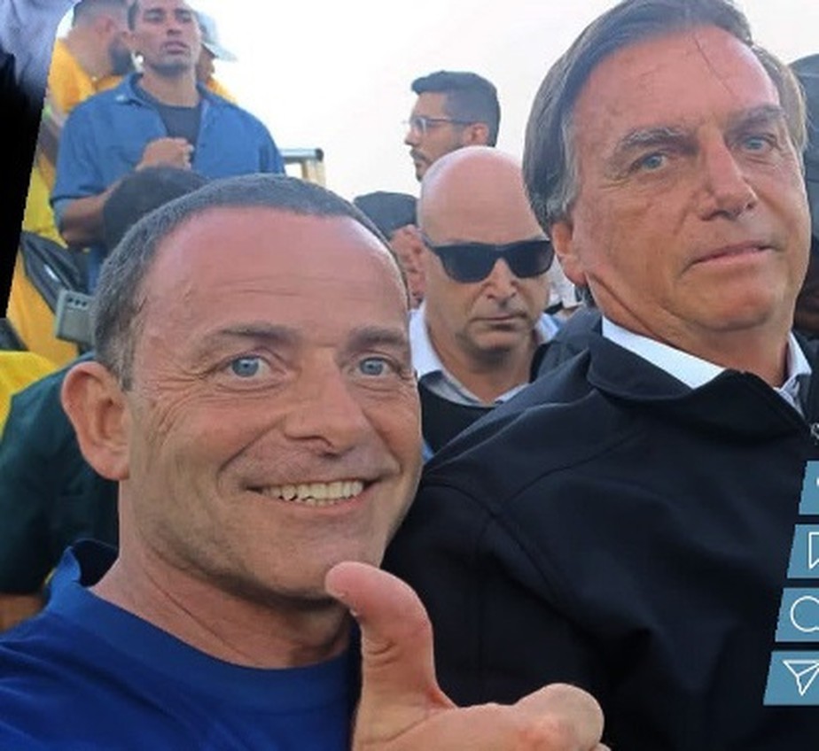 Allan Turnowski posa ao lado de Bolsonaro em evento de 7 de Setembro