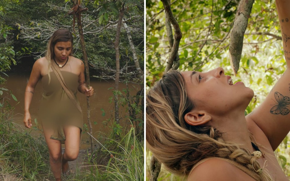 Moradora de Goiás, Kamilla Monteiro, no 'Largados e Pelados' — Foto: Reprodução/Discovery