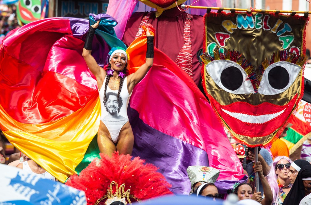 Bloco das Carmelitas, em Santa Teresa, em seu desfile de 2019 — Foto: Fernando Maia/Riotur