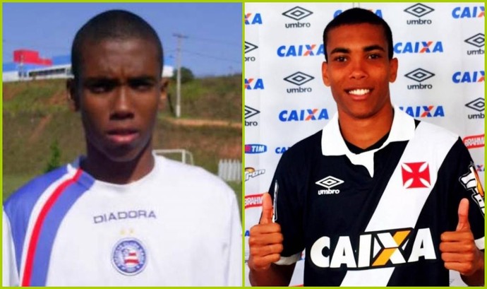 Madson, aos 16 anos, no Bahia: ganho de quase 10 quilos nos últimos anos (Foto: Arte)