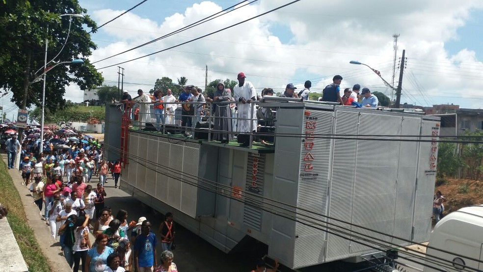 Procissão ao santuário de Nossa Senhora das Candeias (Foto: Divulgação/Santuário Nossa Senhora das Candeias)