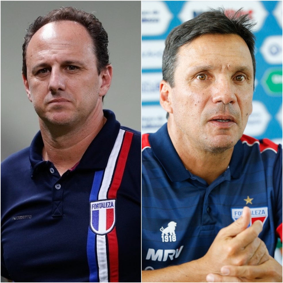 Rogério Ceni e Zé Ricardo, técnicos — Foto: Reprodução