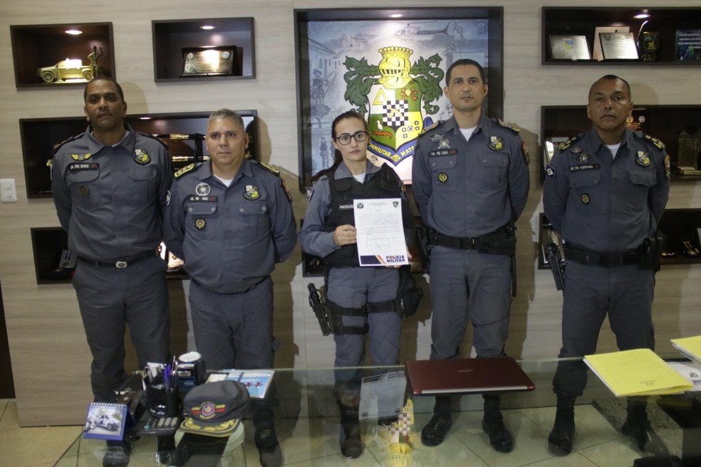 Comando Geral da PM fez homenagem à policial — Foto: Arquivo pessoal