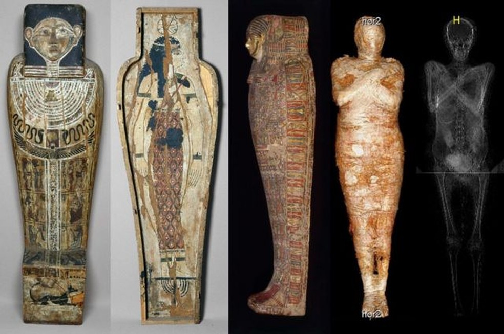 Arqueólogos poloneses descreveram a descoberta como "realmente especial" — Foto: Warsow Mummy Project/Via BBC 