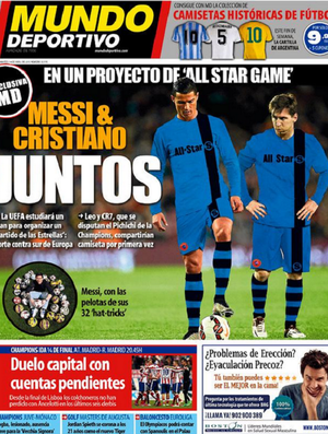 Mundo Deportivo - Cristiano Ronaldo e Messi (Foto: Reprodução / Mundo Deportivo)