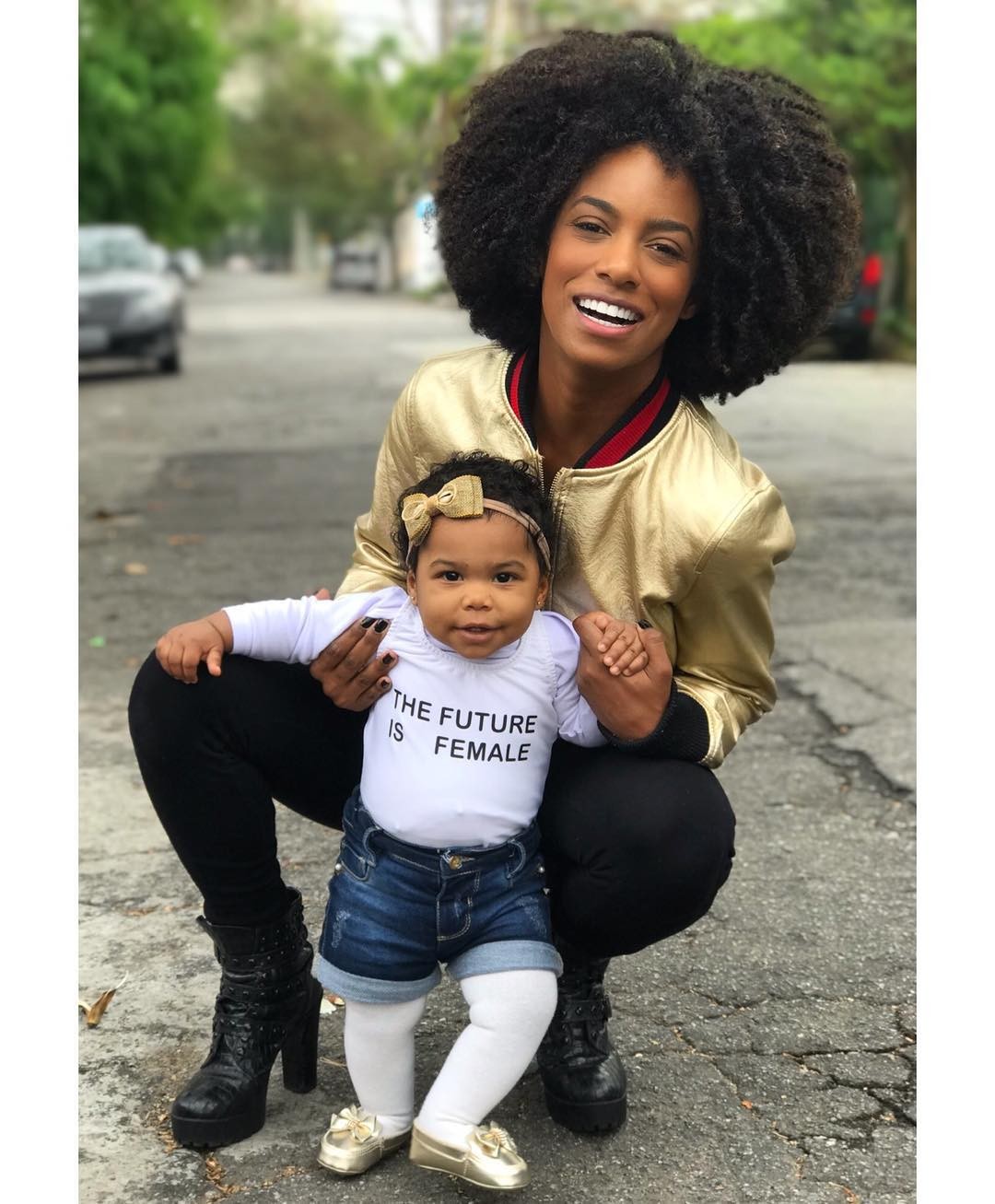 Ivi Pizzot e a filha Kali, atualmente com 9 meses (Foto: Reprodução / Instagram)