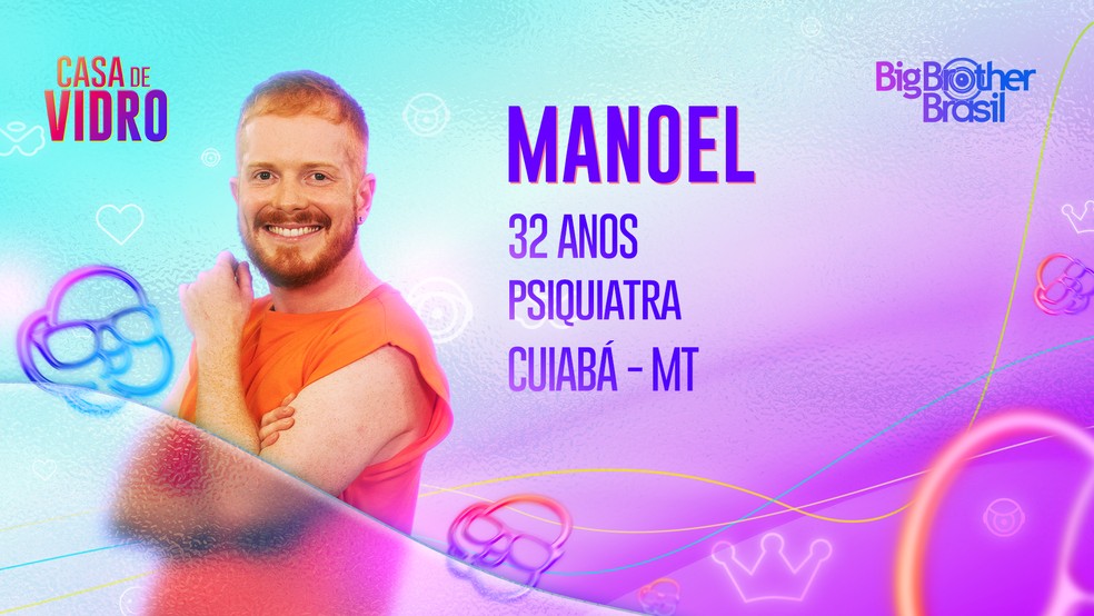 Manoel é participante da Casa de Vidro do BBB 23 — Foto: Globo