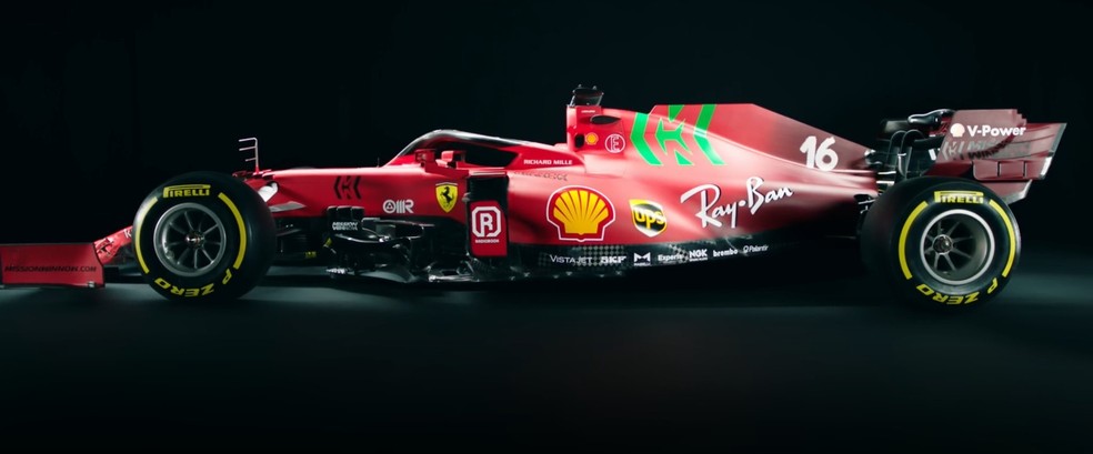 Ferrari SF21 será pilotada por Charles Leclerc e Carlos Sainz Jr. — Foto: Divulgação