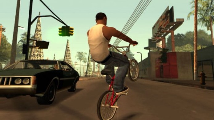 GTA San Andreas exigia que jogadores praticassem exercícios para se manterem saudáveis (Foto: Reprodução/Game Revolution)