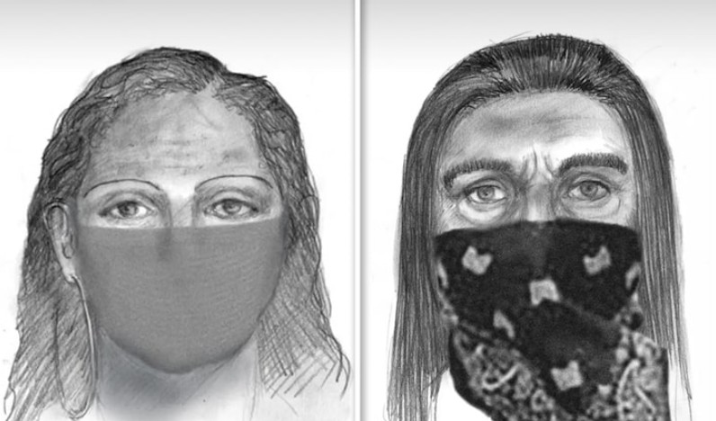 Retrato falado das sequestradoras falsas de Sherri Papini (Foto: divulgação)