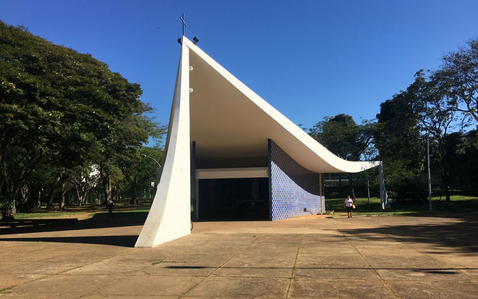 Igrejinha Nossa Senhora de Fátima, na 307/308 Sul, em Brasília (Foto: Luiza Garonce/G1)