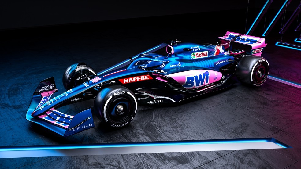A Alpine revelou duas pinturas diferentes para carro da F1 2022Divulgação