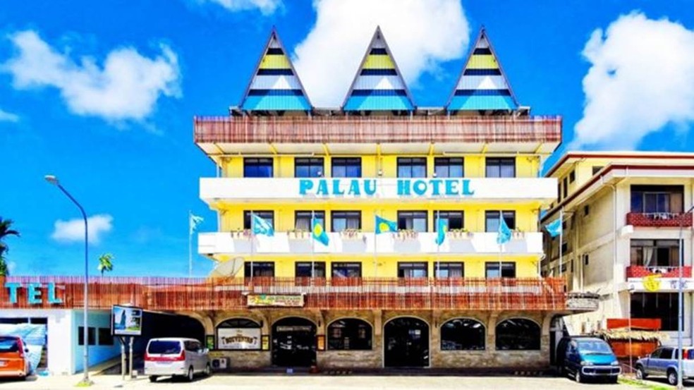 Palau Hotel é o mais antigo de Palau — Foto: Palau Hotel