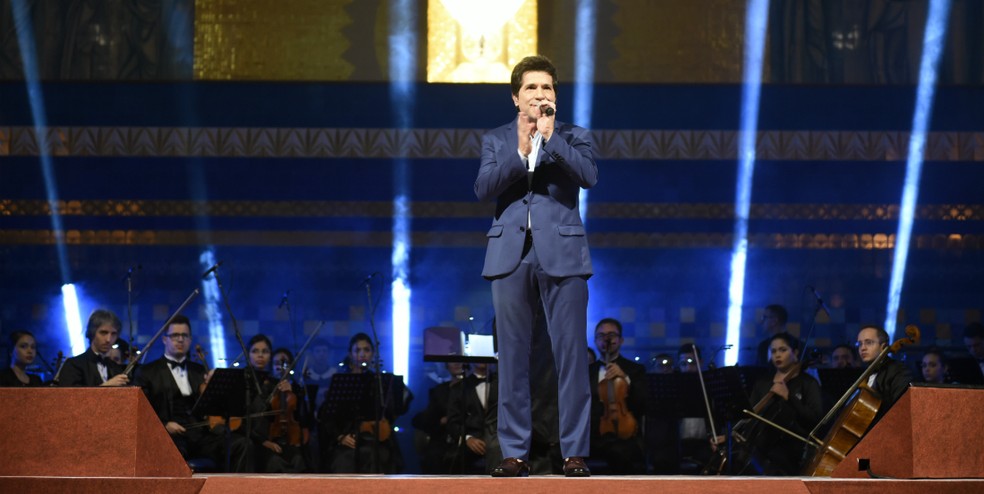 Cantor Daniel faz show na Basílica de Aparecida — Foto: Thiago Leon/ Santuário Nacional de Aparecida