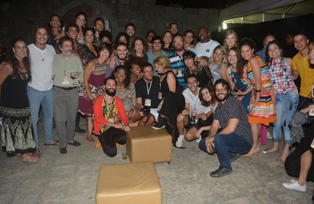 Convidados em festa da peça 'Paixão de Cristo' (Foto: Felipe Souto Maior/AgNews)