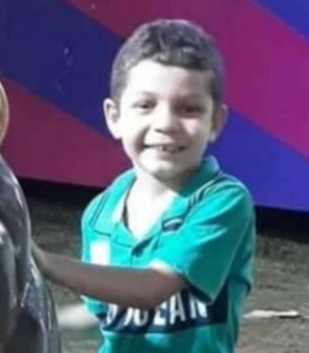 Diogo Lima Moreira, de 5 anos, teve morte encefálica após ser agredido pela mãe em Valentim Gentil — Foto: Arquivo Pessoal 