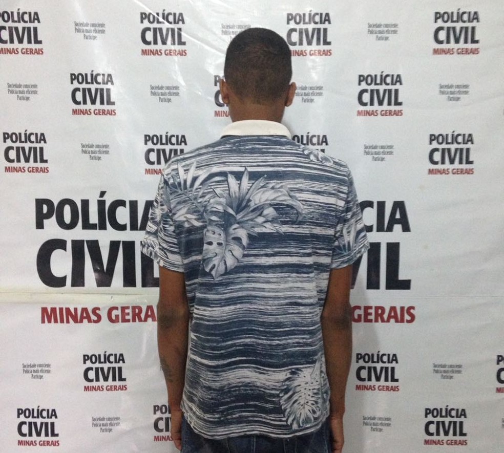 Jovem foi preso nessa terÃ§a-feira (Foto: PolÃ­cia Civil/ DivulgaÃ§Ã£o)