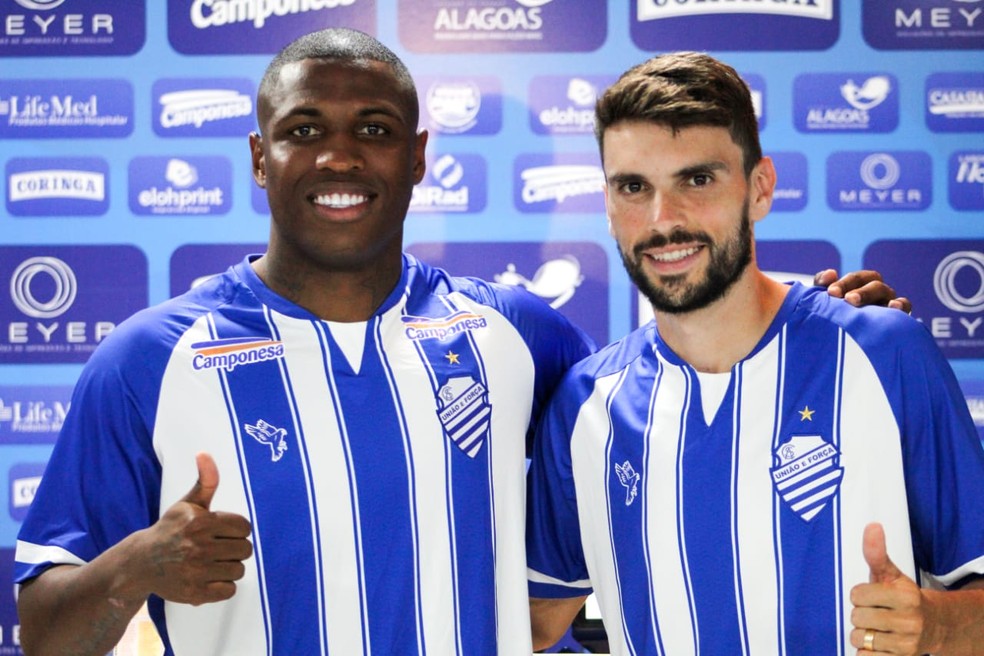 Diego Maurício e Rodrigo Pimpão são as contratações de destaque do CSA — Foto: Mac Cavalcante/GloboEsporte.com